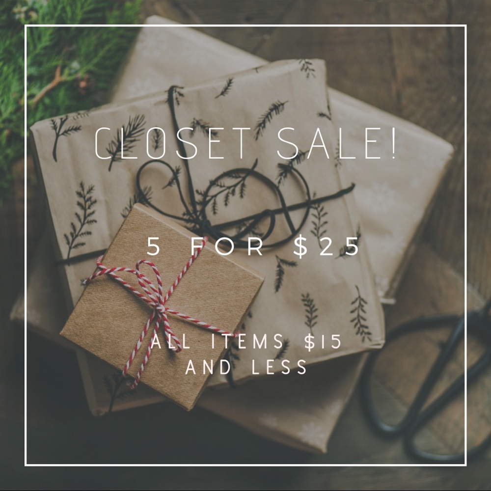 Closet sale!